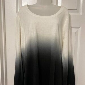 OSO Casuals Black & White Ombre Sweater